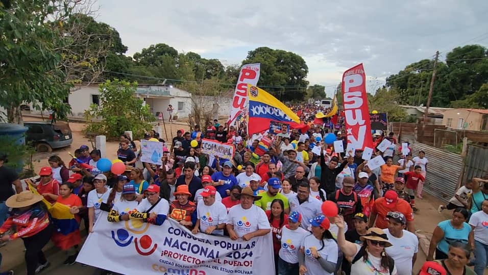 Masivo cierre de campaña para participar en la Consulta Popular Nacional 2024 en Ciudad Bolívar